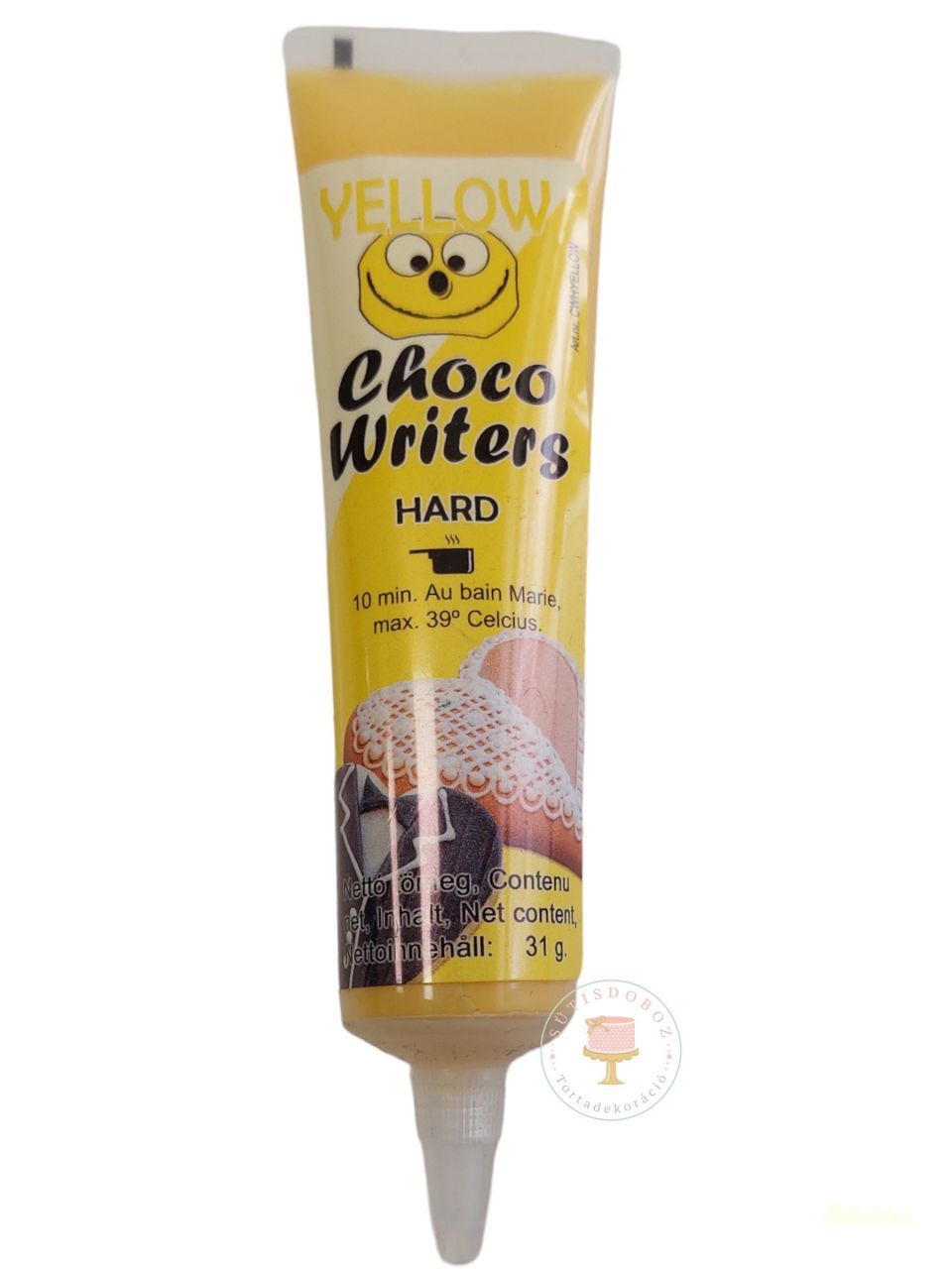 ChocoWriters fehércsokoládé ízû cukoríró toll - Sárga 32g