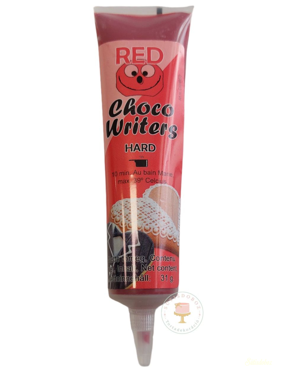 ChocoWriters fehércsokoládé ízû cukoríró toll - Piros 32g