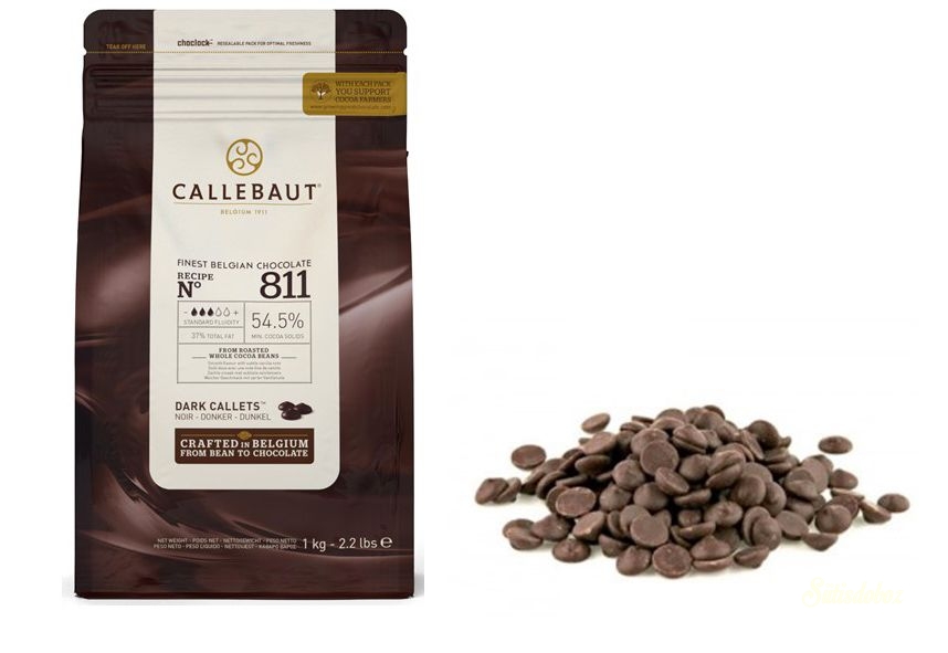 Callebaut étcsokoládé pasztilla 54,5% 1kg