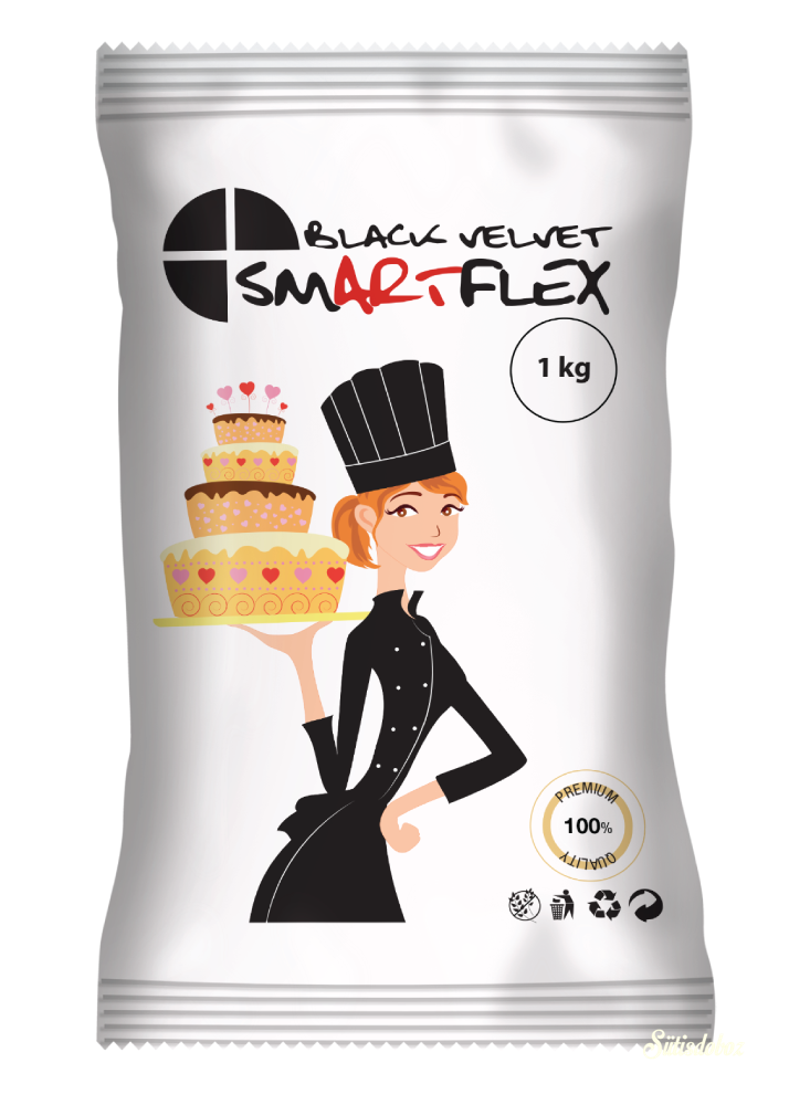 Smartflex Velvet dekorációs massza 1kg - Fekete