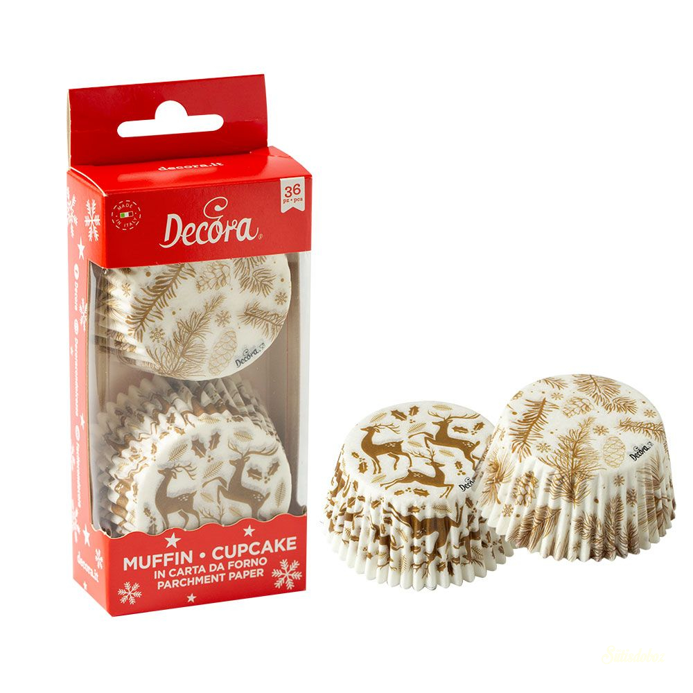 Decora muffinkapszli 36db - Elegáns karácsony