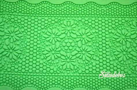 CM Szilikon cukorcsipke forma - Virágos csík