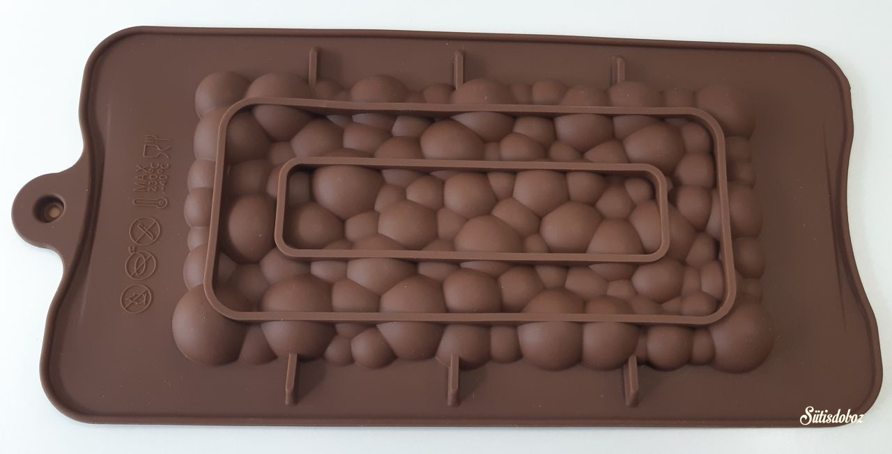 Szilikon csokoládé bonbon forma - Buborékos tábla