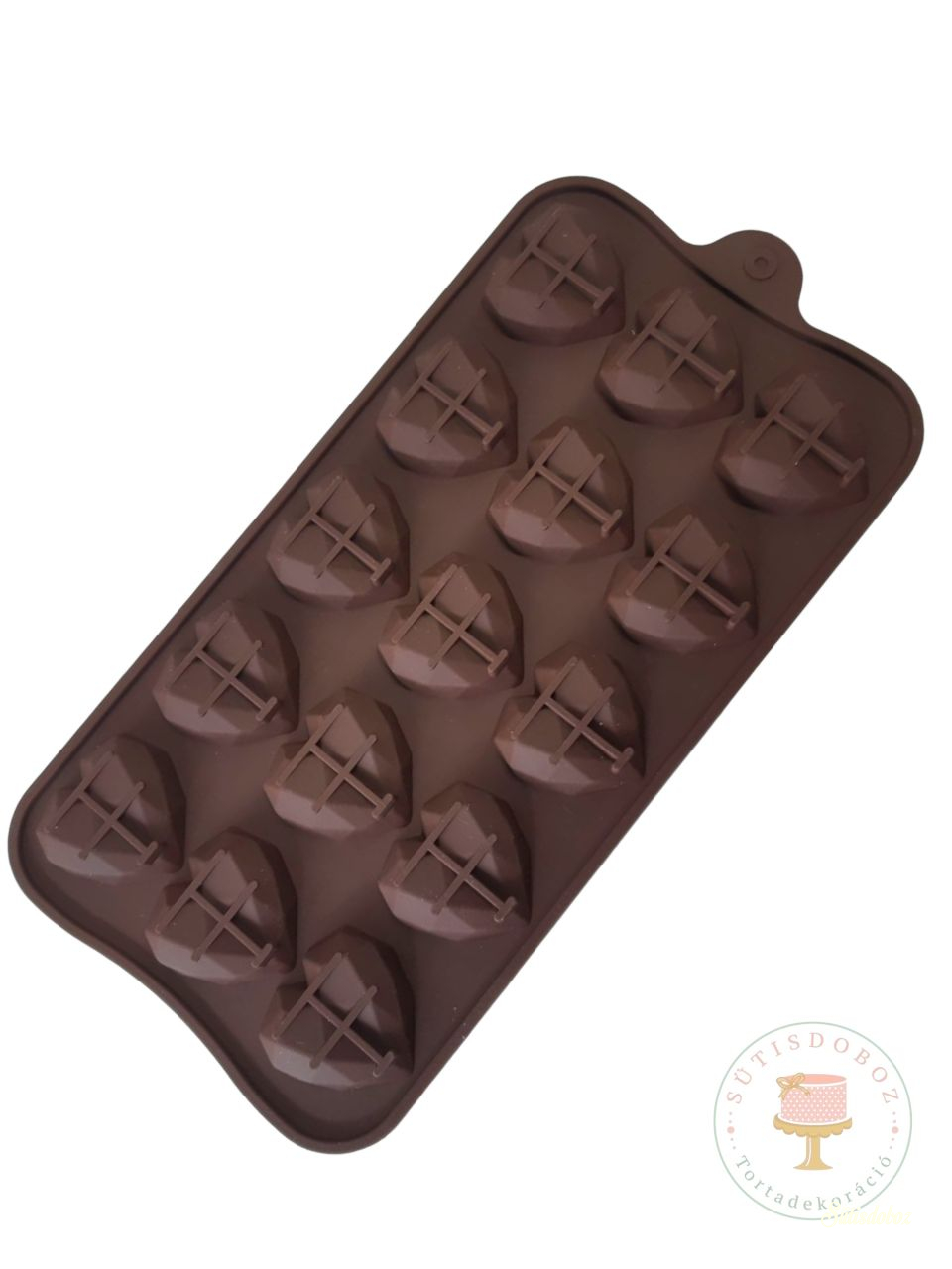 Szilikon csokoládé bonbon forma - Kis Geometrikus szív 