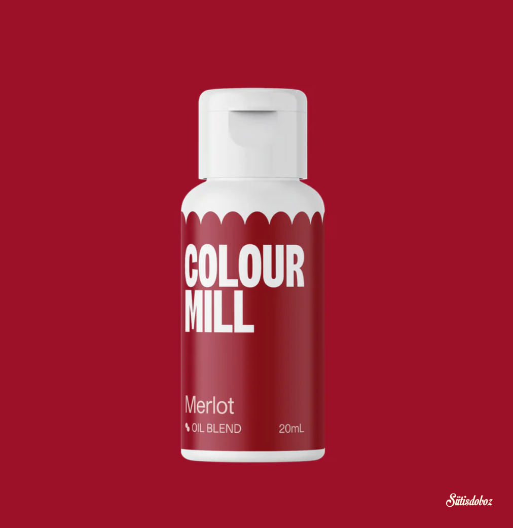 Colour Mill olaj bázisú ételfesték 20ml - Merlot vörös