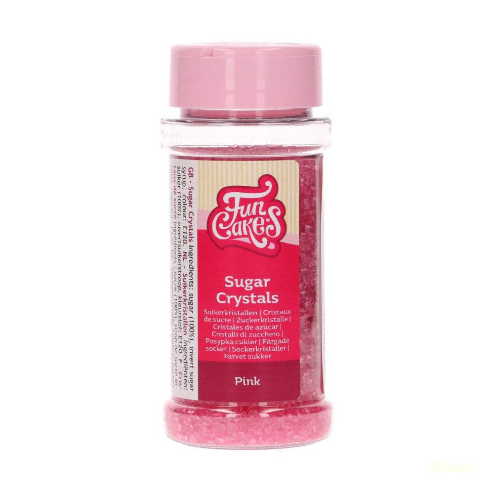 Funcakes szórócukor - Cukorkristály Rózsaszín 80g