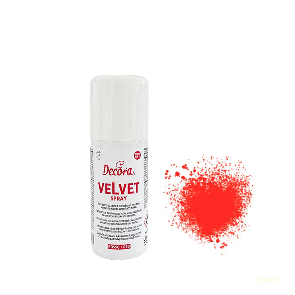 Decora velvet bársony spray - Piros 100ml