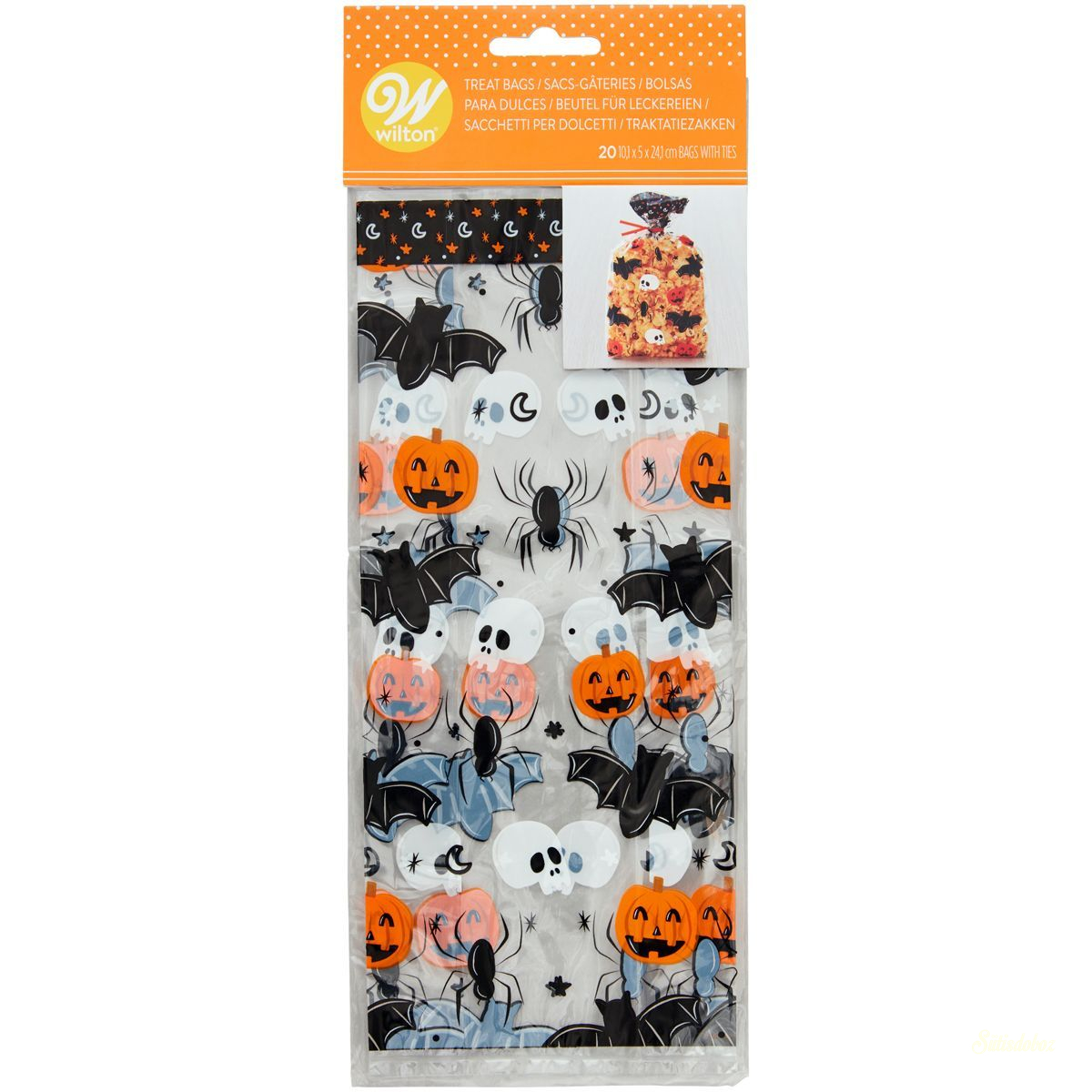 Wilton celofán tasak 20db - Halloweeni minták