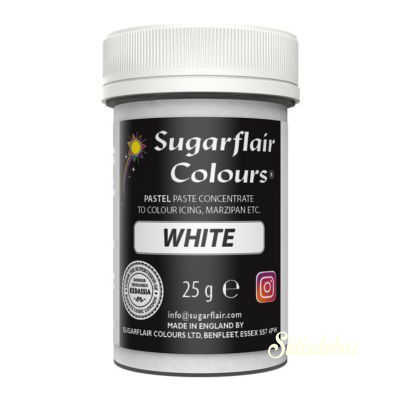 Sugarflair extra erős gélfesték 25 g -Fehér