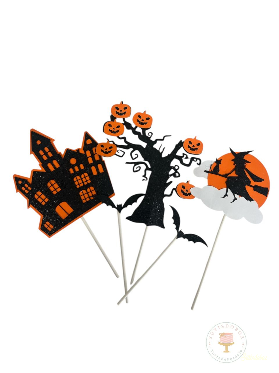 Papír beszuró HALLOWEEN - Boszorkány,kastély