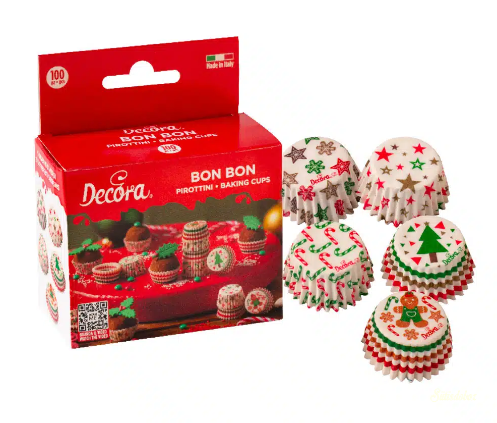 Decora karácsonyi bonbon kapszli fenyőfás 100db