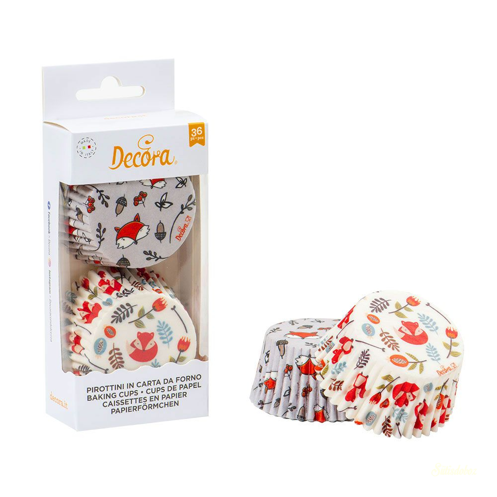 Decora muffinkapszli 36db - Rókás