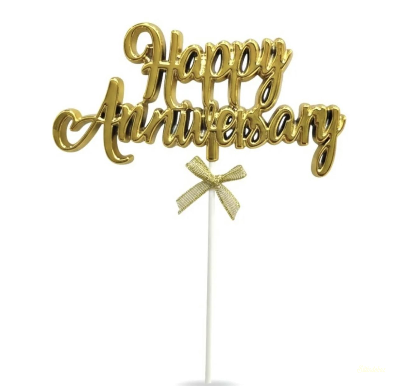 Műanyag tortabeszúró Happy Anniversary - Arany Műanyag tortabeszúró Happy Anniversary - Arany