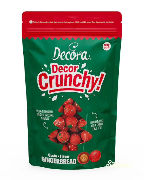 Decora ropogós piros golyó 100 g - Mézeskalács ízű Decora ropogós piros golyó 100 g - Mézeskalács ízű